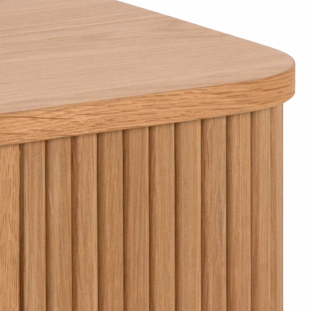 Wyld Haus Copenhagen Copenhagen Natural Oak Bedside Table with 2 Tambour Doors, W/D/H: 60 x 30 x 45 cm – 3