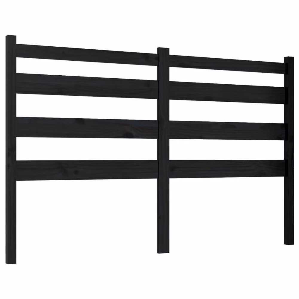 Berkfield Home Beautiful Bed Headboard in Black Solid Pine, W/D/H: 166 x 4 x 100 cm – 2
