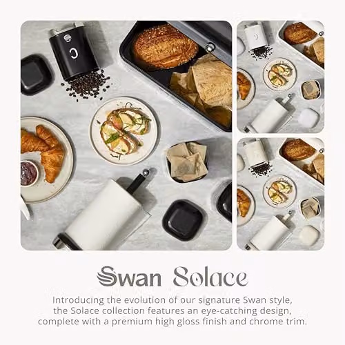 Swan Solace Freestanding Towel Pole with Weighted Base, Black – 5