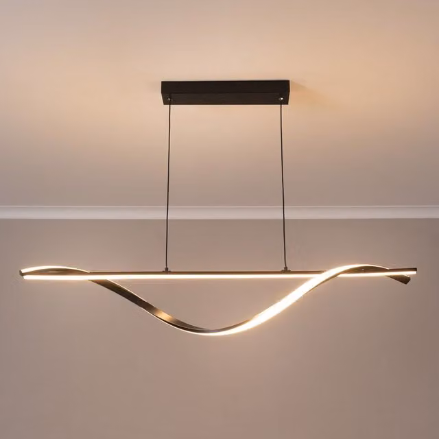 ValueLights Infinity Black Loop Integrated LED Ceiling Flush or Pendant Light – 1