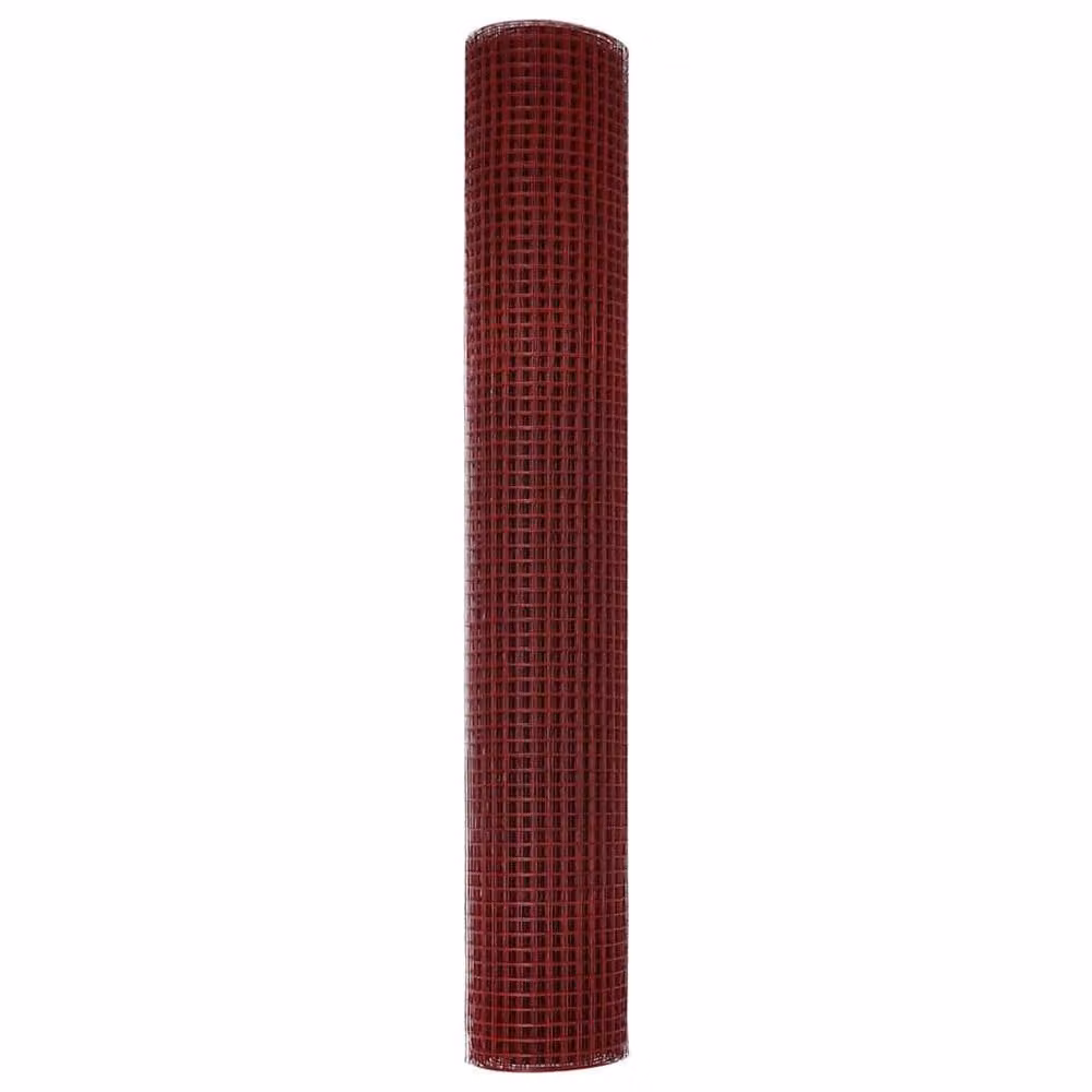 Berkfield Home Red PVC Coated Steel Welded Wire Fence, H: 1.5 m x W: 10 m – 5
