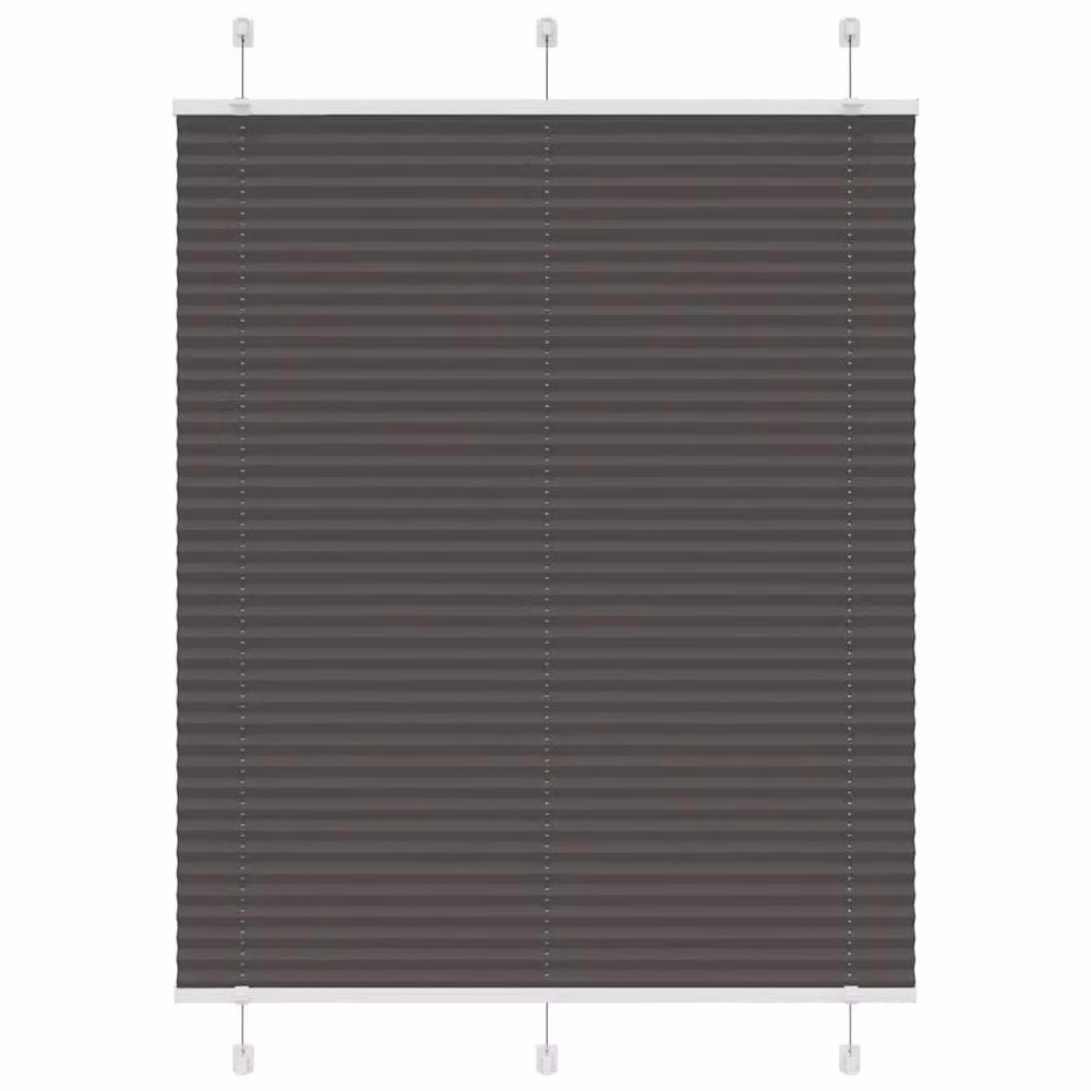 Berkfield Home Single Pleat Corded Blind in Black Polyester, W: 110 cm, H: 150 cm – 2