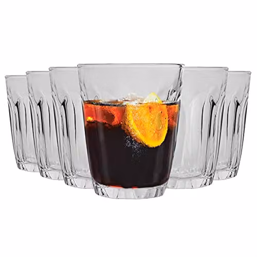 Duralex Provence Transparent Glass Tumblers, 130ml, Pack of 12 – 1