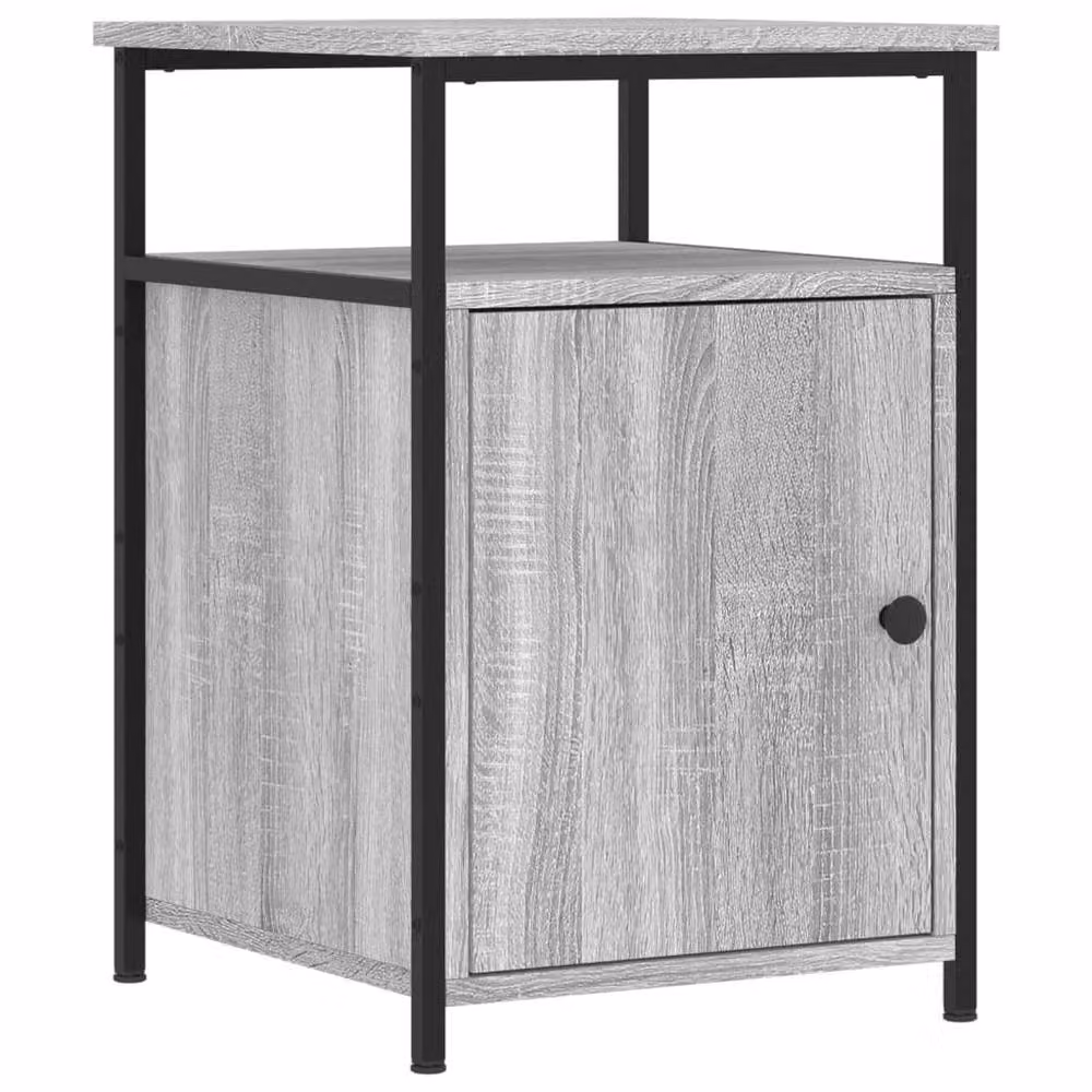 Berkfield Home Durable Bedside Cabinet in Grey Sonoma, W/D/H: 40 x 42 x 60 cm – 3