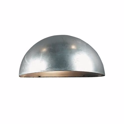 Nordlux Scor Outdoor Wall Light in Silver Galvanised Steel with E27 Bulb Socket and IP33 Rating