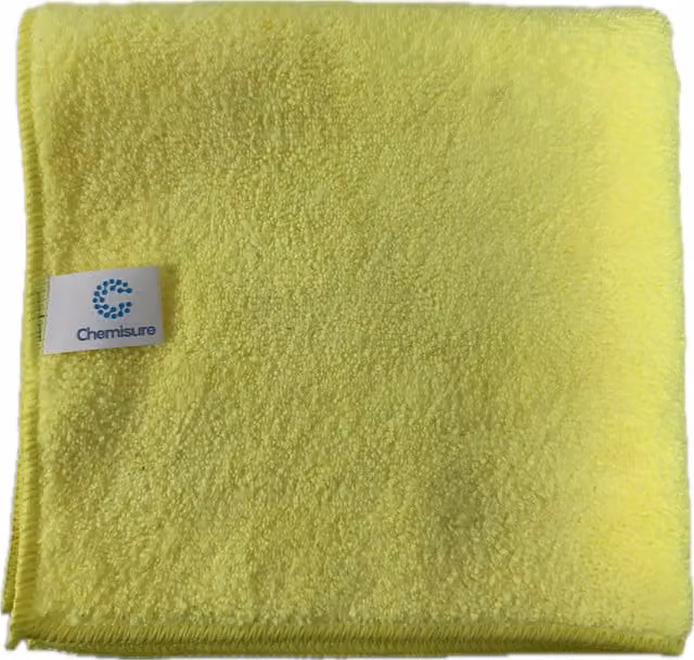 Chemisure Microfibre Cloths, Yellow, Pack of 10