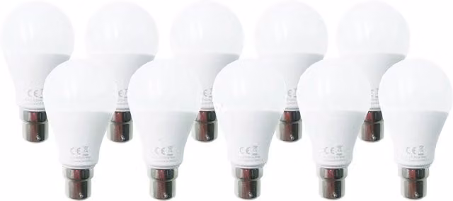 ExtraStar 7W LED Globe Bulb B22 Daylight 4200K, White (Pack of 10)