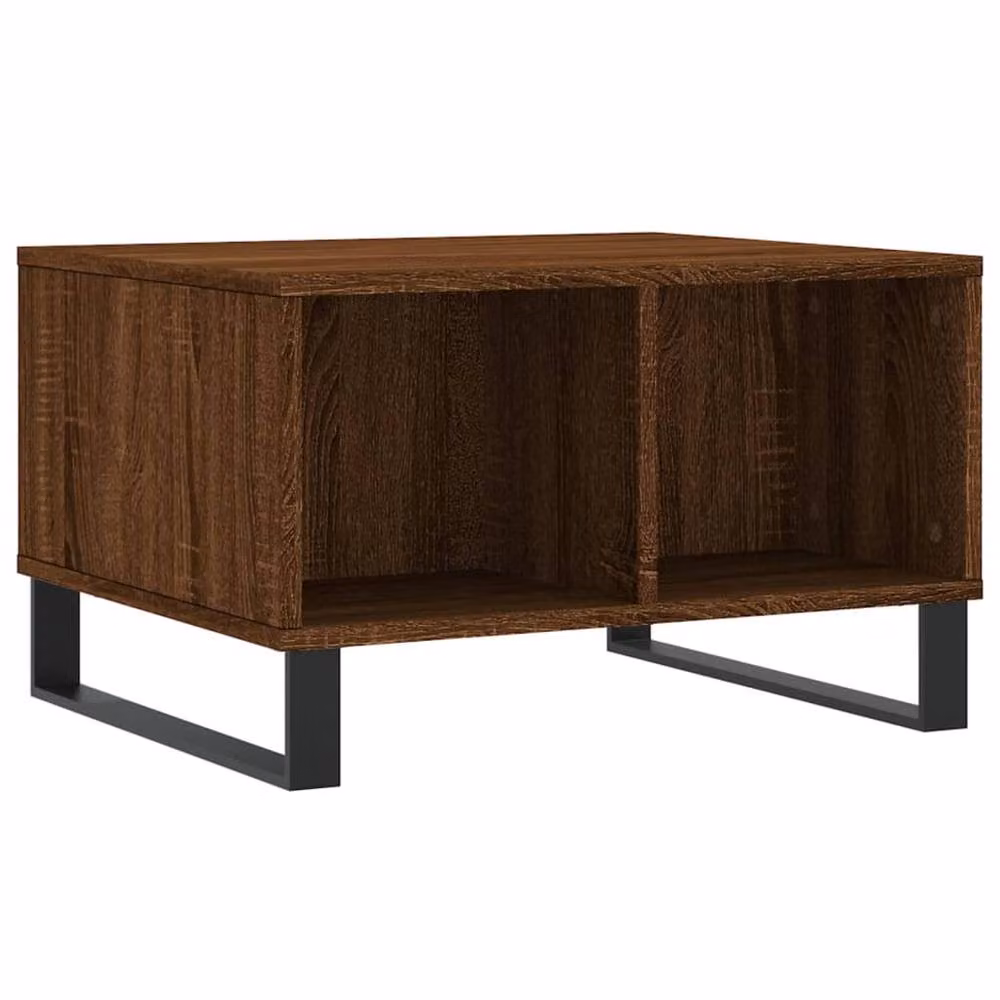 Berkfield Home Modern Coffee Table in Brown Oak, W/D/H: 60 x 50 x 36.5 cm – 3
