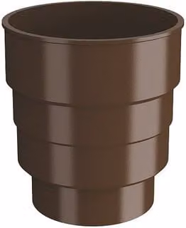 Lindab Galvanised Steel Drain Connector in Brown