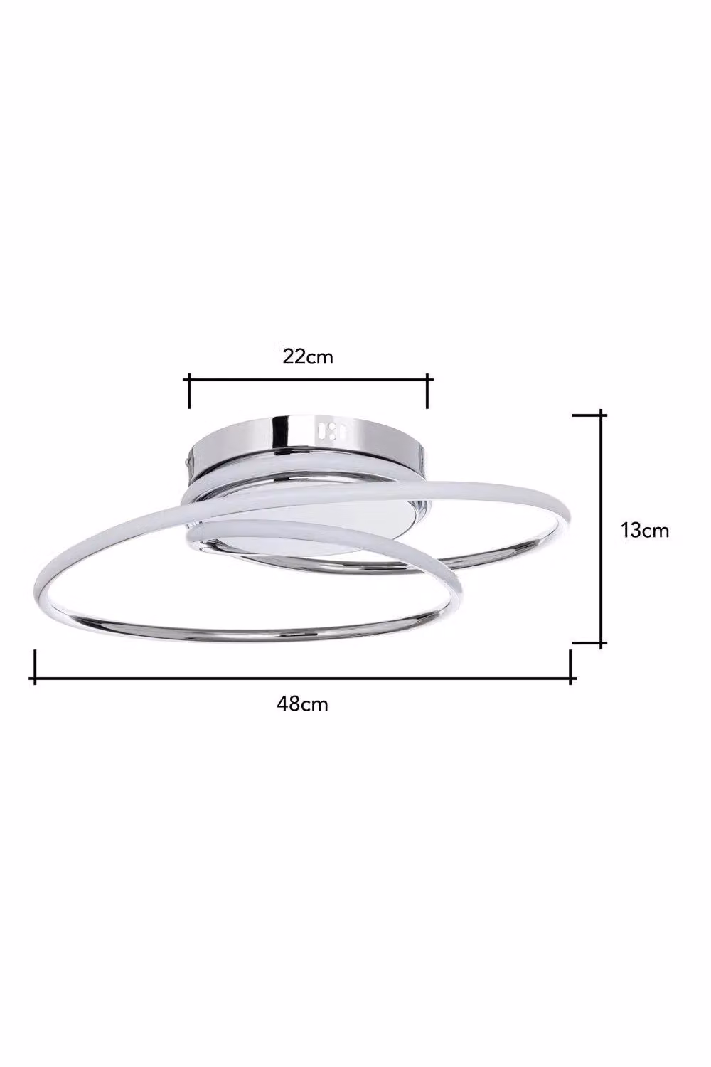 BHS Lighting Pei LED Ring Flush Ceiling Light in Silver and Chrome – 2