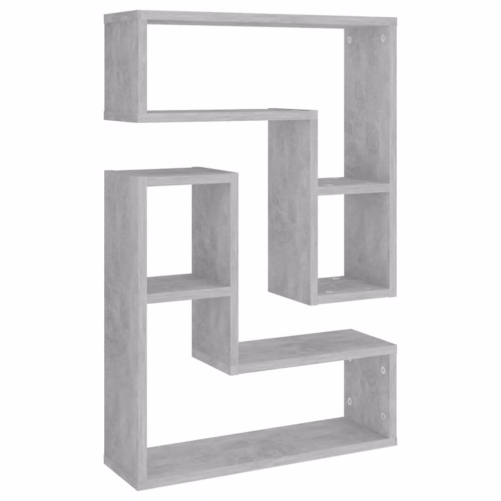 Berkfield Home Wall Mounted Shelf Set of 2 in Concrete Grey, W/D/H: 50 x 15 x 50 cm – 3