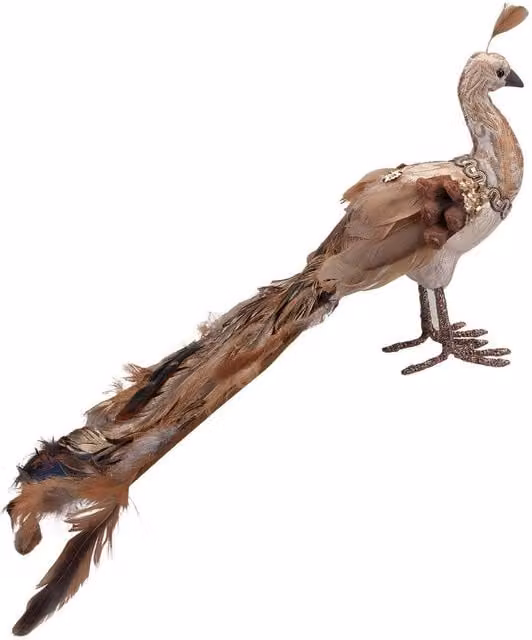 VFM e-Store Gold Peacock Christmas Decoration, W/H: 21 x 14 cm