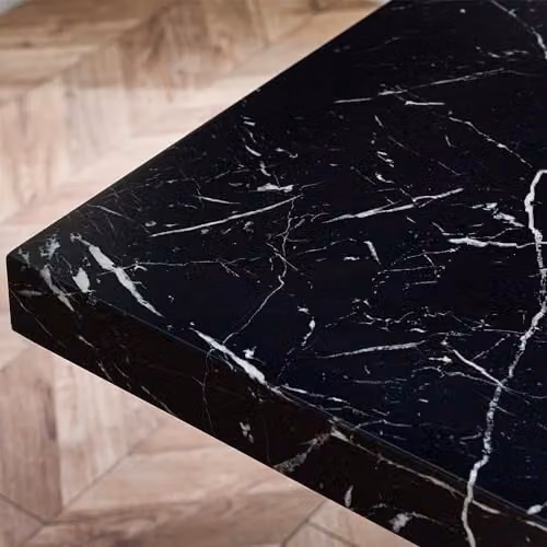 Julian Bowen Rome Rectangular Marble Effect Dining Table in Black and White, W: 180 cm, D: 100 cm, H: 76 cm – 4
