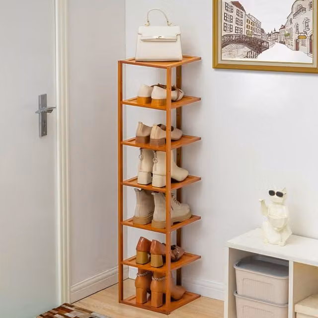 Lifeideas 7-Tier Bamboo Shoe Rack in Brown