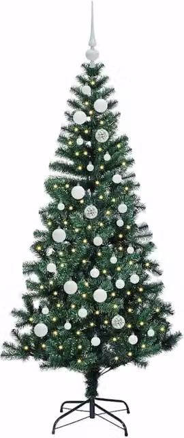 Berkfield Home Elegant Pre-lit Artificial Christmas Tree, Green, Height: 150 cm – 1