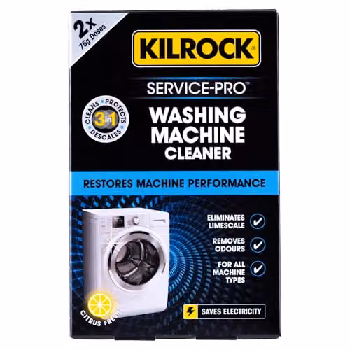 Kilrock Service Pro Washing Machine Descaler and Cleaner, Black, 2 x 75g – 1