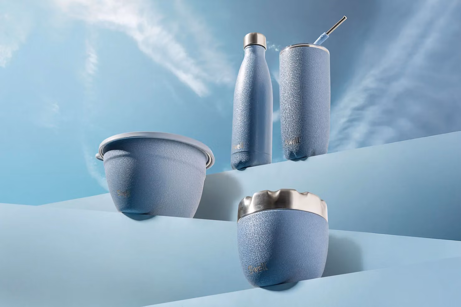 S'well Eats Stainless Steel Food Bowls, 636ml, Blue – 5