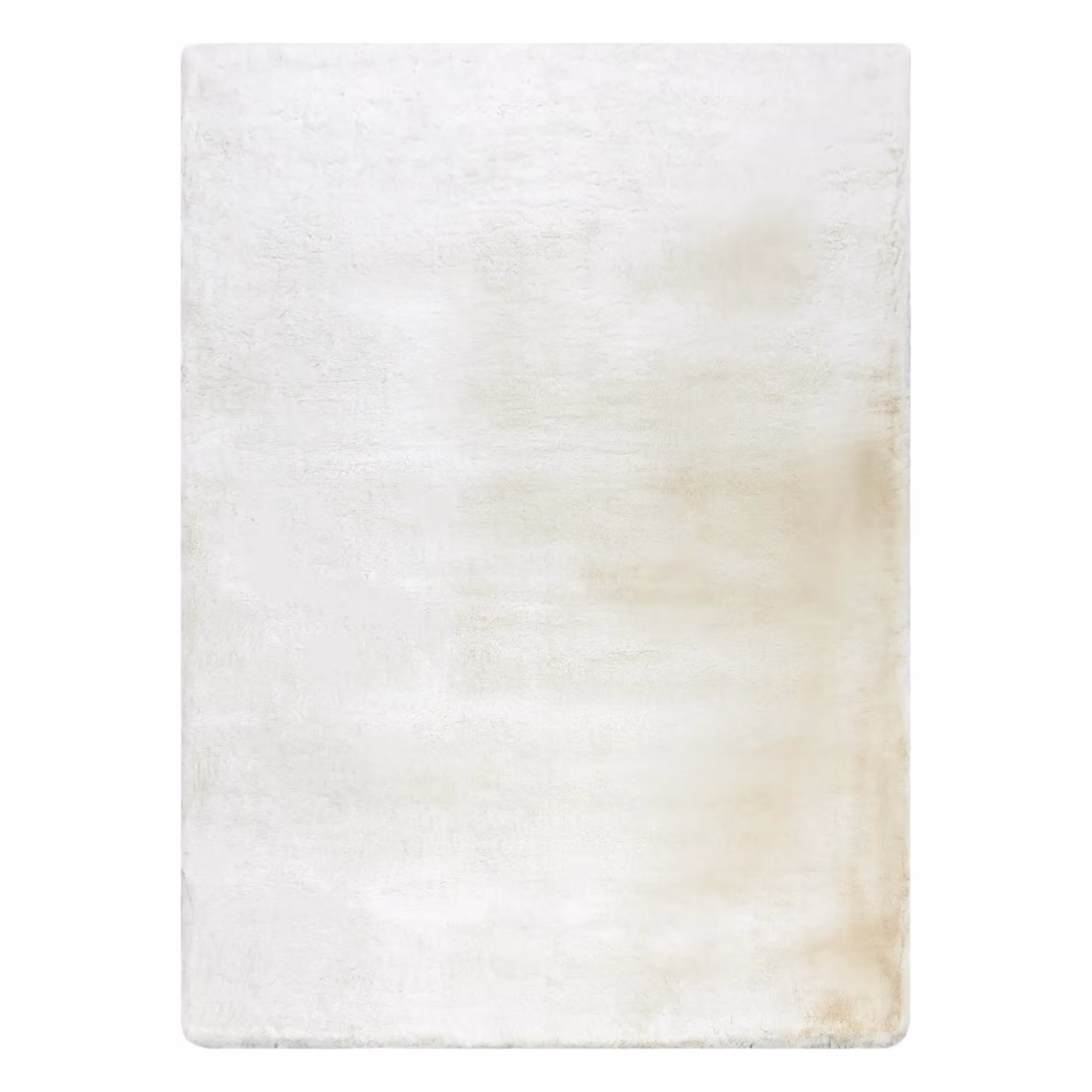 RugsX Teddy New Rectangular Rug in Yellow and White, W: 100 cm, D: 60 cm