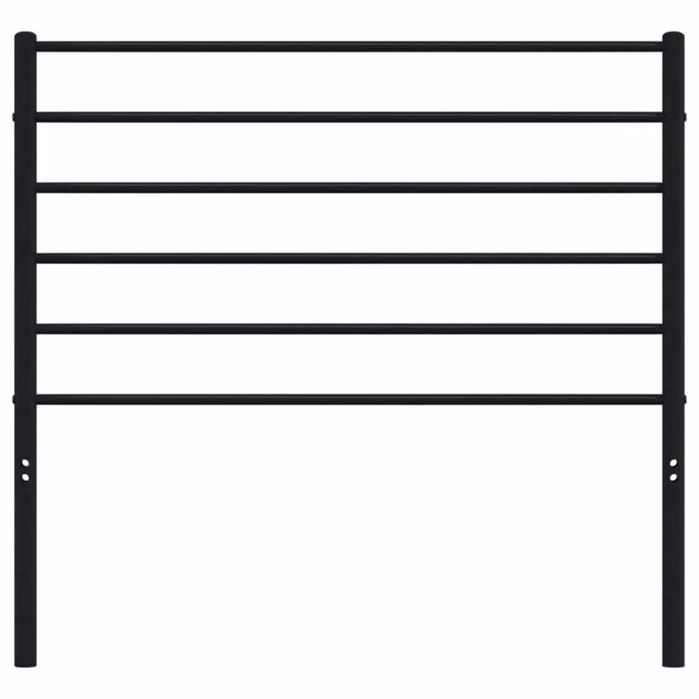Berkfield Home Classic Metal Headboard in Black, Width: 90 cm – 3