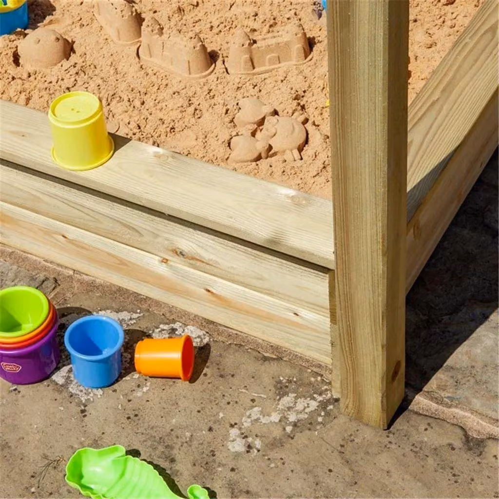 Cheshire Parkland Sandpit in Natural Wood, W/D/H: 134 x 134 x 134 cm – 2
