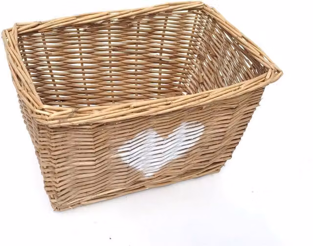 Topfurnishing Brown Open Weave Wicker Rattan Storage Basket