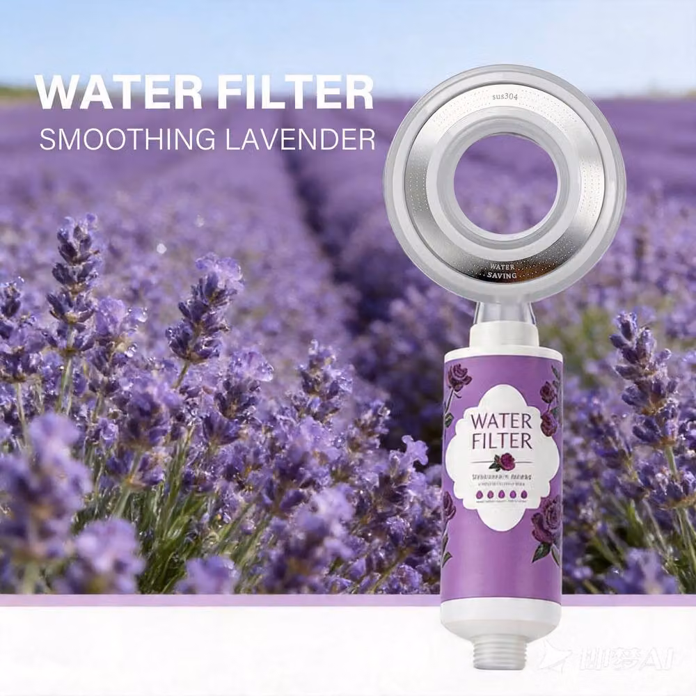 INMTFEI Lavender Shower Filter Hard Water Purifier for Hair and Skin in Purple – 2