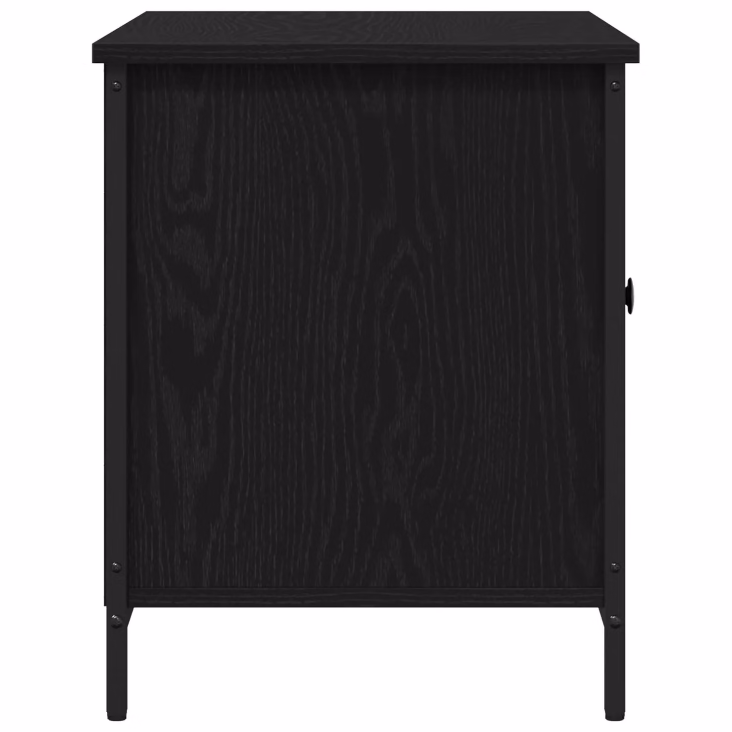 Berkfield Home Black Oak TV Cabinet with Adjustable Shelves and Media Compartments, W/D/H: 80 x 40 x 50 cm – 4