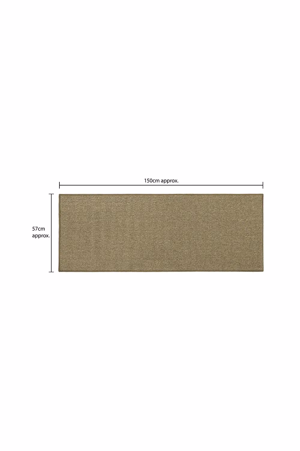 JVL Eden Machine Washable Latex Backed Runner Doormat, Beige, W: 57 cm, L: 150 cm – 3