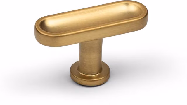 Handle & Home Chateau Style Shell Handle in Brushed Gold, 128mm and 52mm