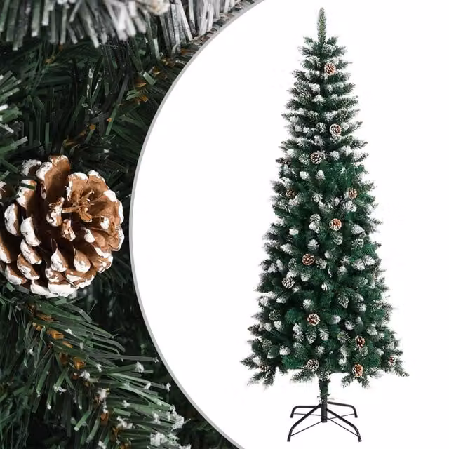 Berkfield Home Artificial Green Christmas Tree with Stand, Height: 210 cm
