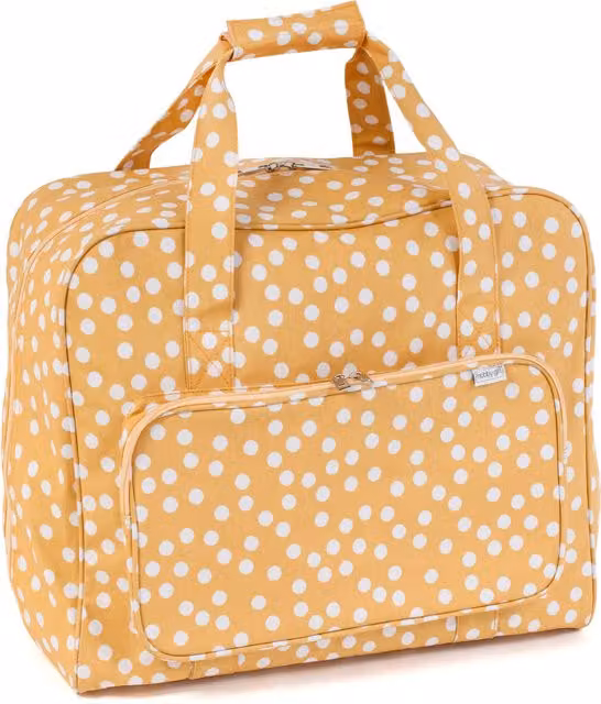 HobbyGift Sewing Machine Bag in Ochre Spot Yellow PVC