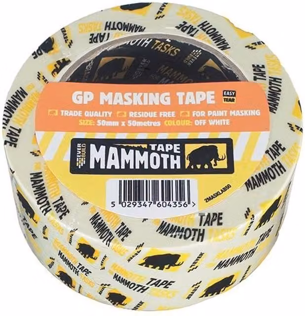 Everbuild Sika Mammoth White Paper Masking Tape