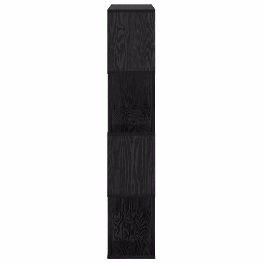 Berkfield Home Entertainment Centre in Black Oak Engineered Wood, W/D/H: 80 x 24 x 124 cm – 4