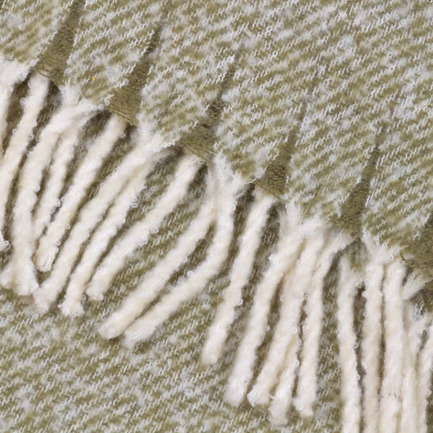 Wylder Nature Isla Woven Throw with Fringes in Green, W/D/H: 130 x 180 cm – 3