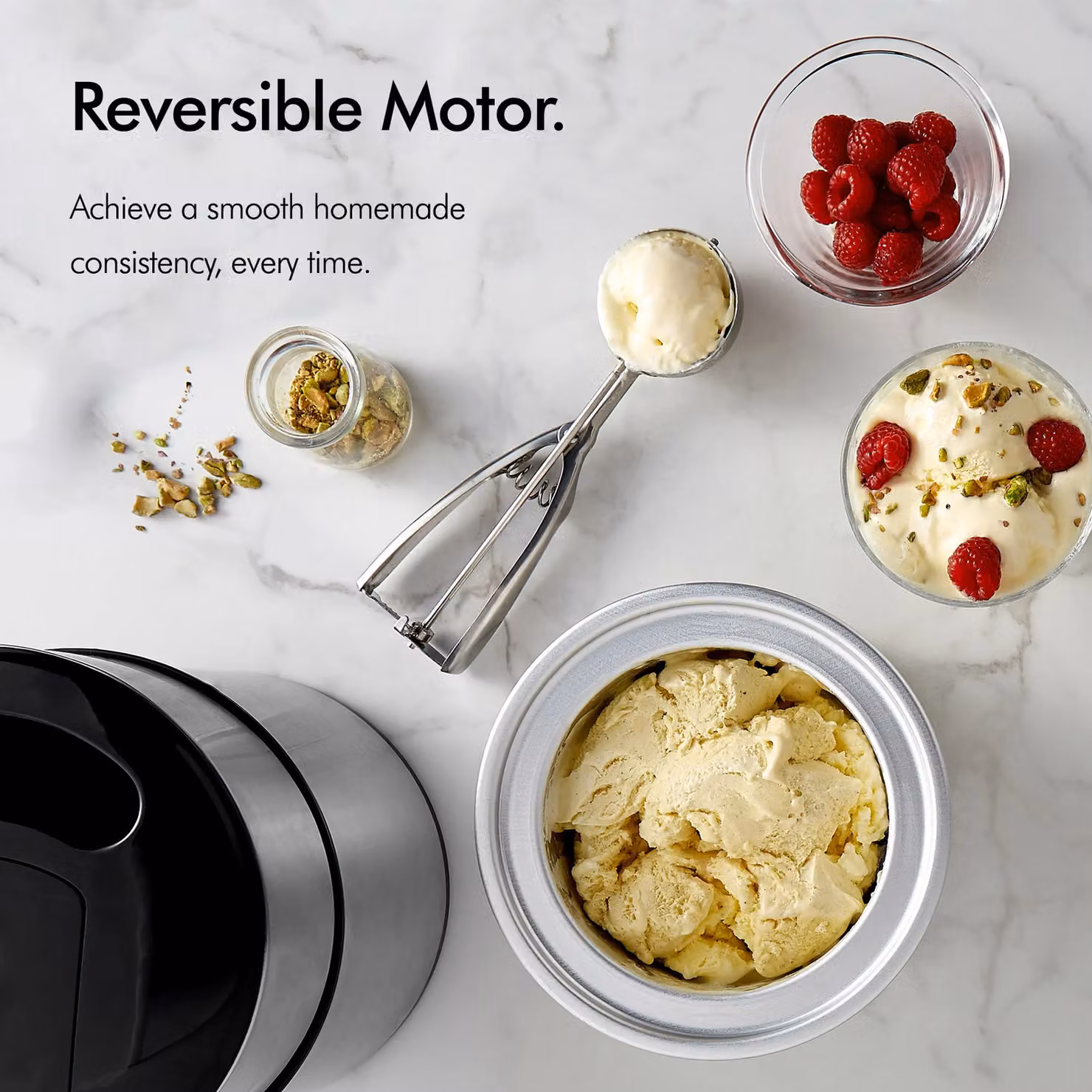 VonShef Silver Ice Cream Maker Machine with 2L Capacity – 3