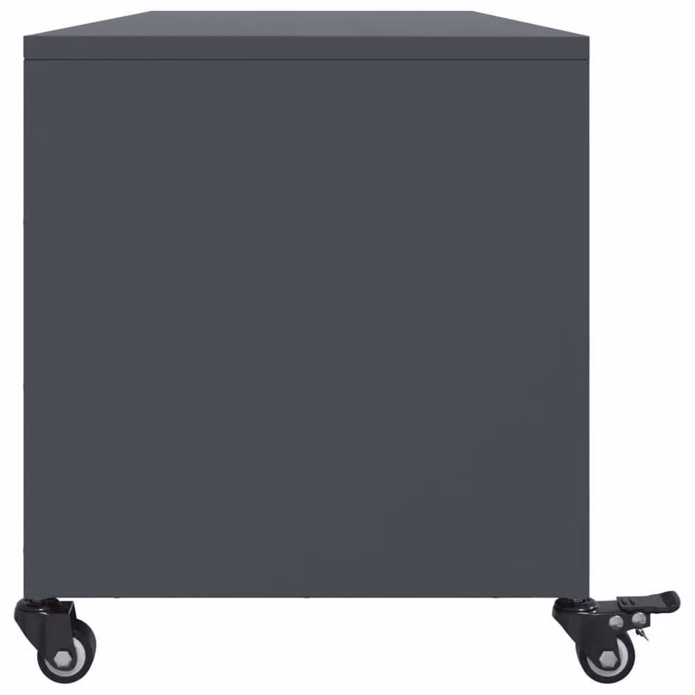Berkfield Home Anthracite Steel TV Cabinet in Dark Grey, W: 100.5 cm, D: 39 cm, H: 43.5 cm – 5
