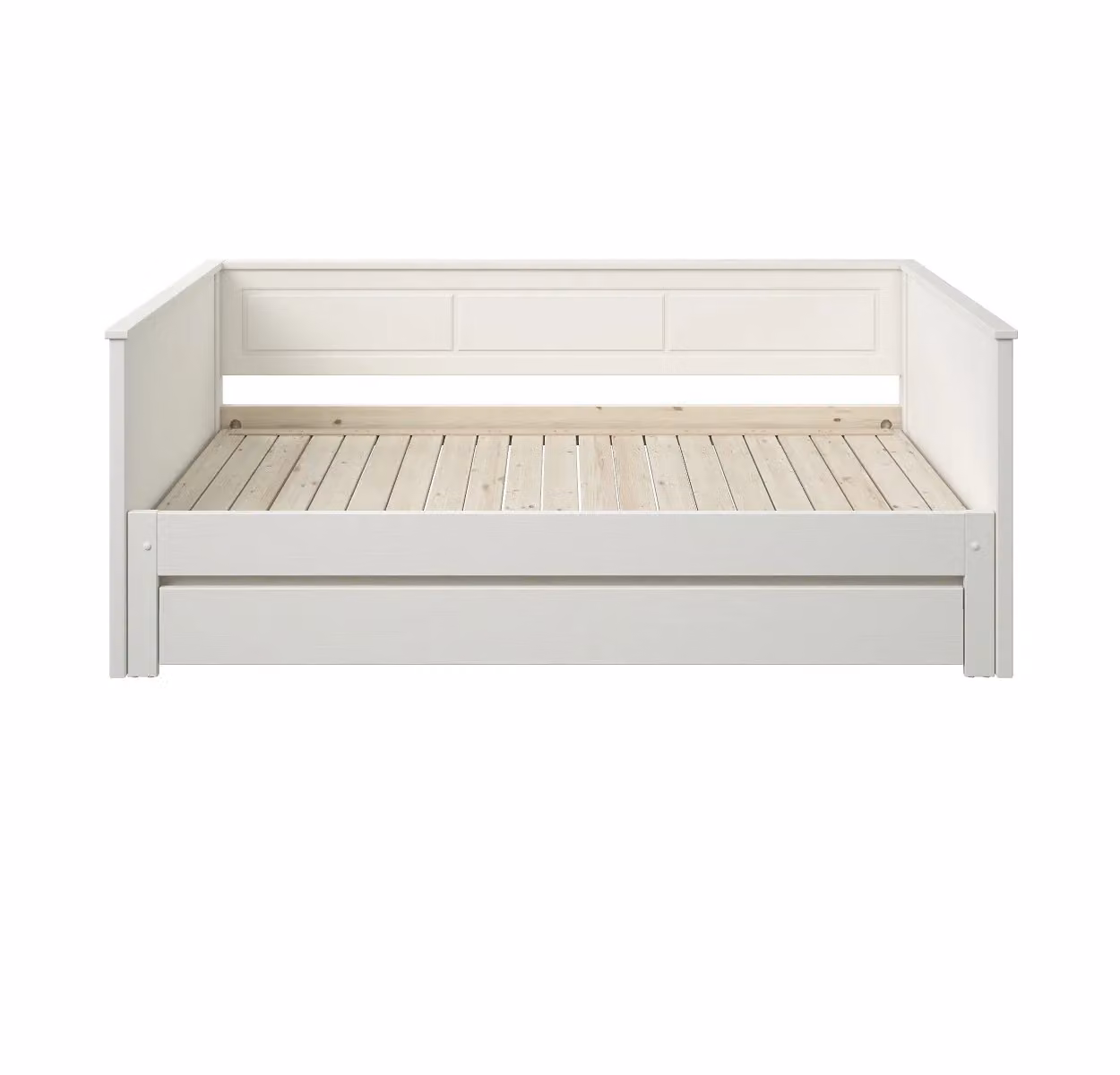 Noomi Classic Lacquered White Pine Solid Wood Bed – 2