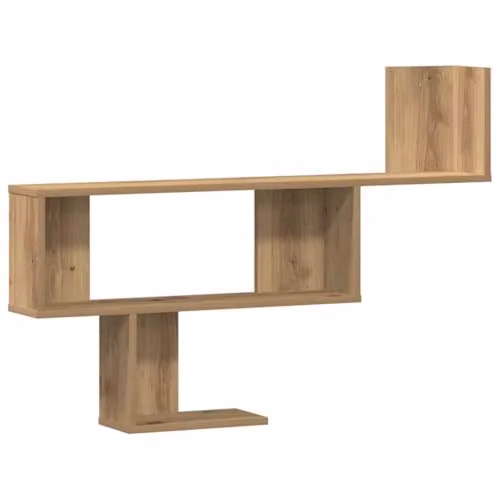 vidaXL Wall Mounted Shelf in Artisan Oak Brown, W/D/H: 100 x 15 x 70 cm – 1