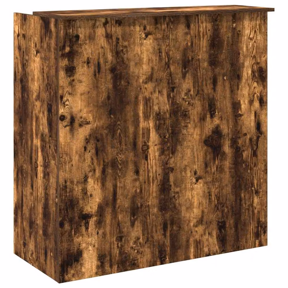 Berkfield Home Reception Desk in Smoked Oak Brown, W/D/H: 100 x 50 x 103.5 cm – 3