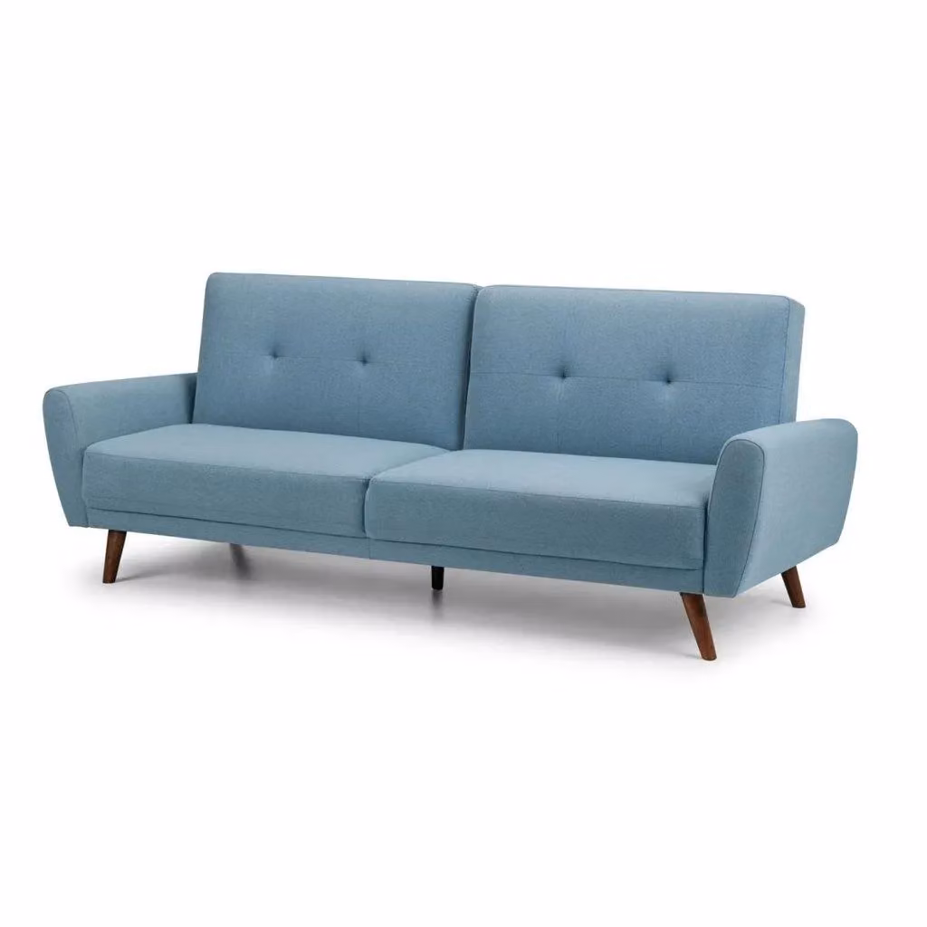 Ashfield Blue Linen Fabric Scandinavian Click Clack Sofa Bed – 2