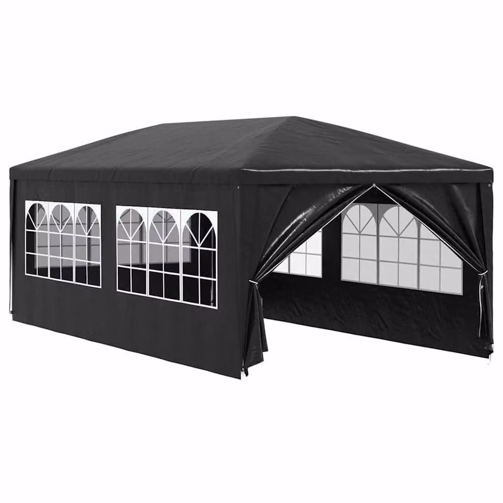 Berkfield Home Party Tent in Anthracite and Black, W: 600 cm, D: 300 cm, H: 255 cm – 3