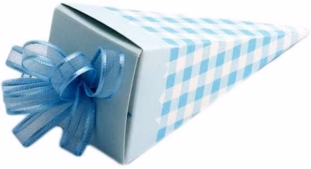 KDMD Teddy Bear Blue Paper Party Cones, 20 Pack