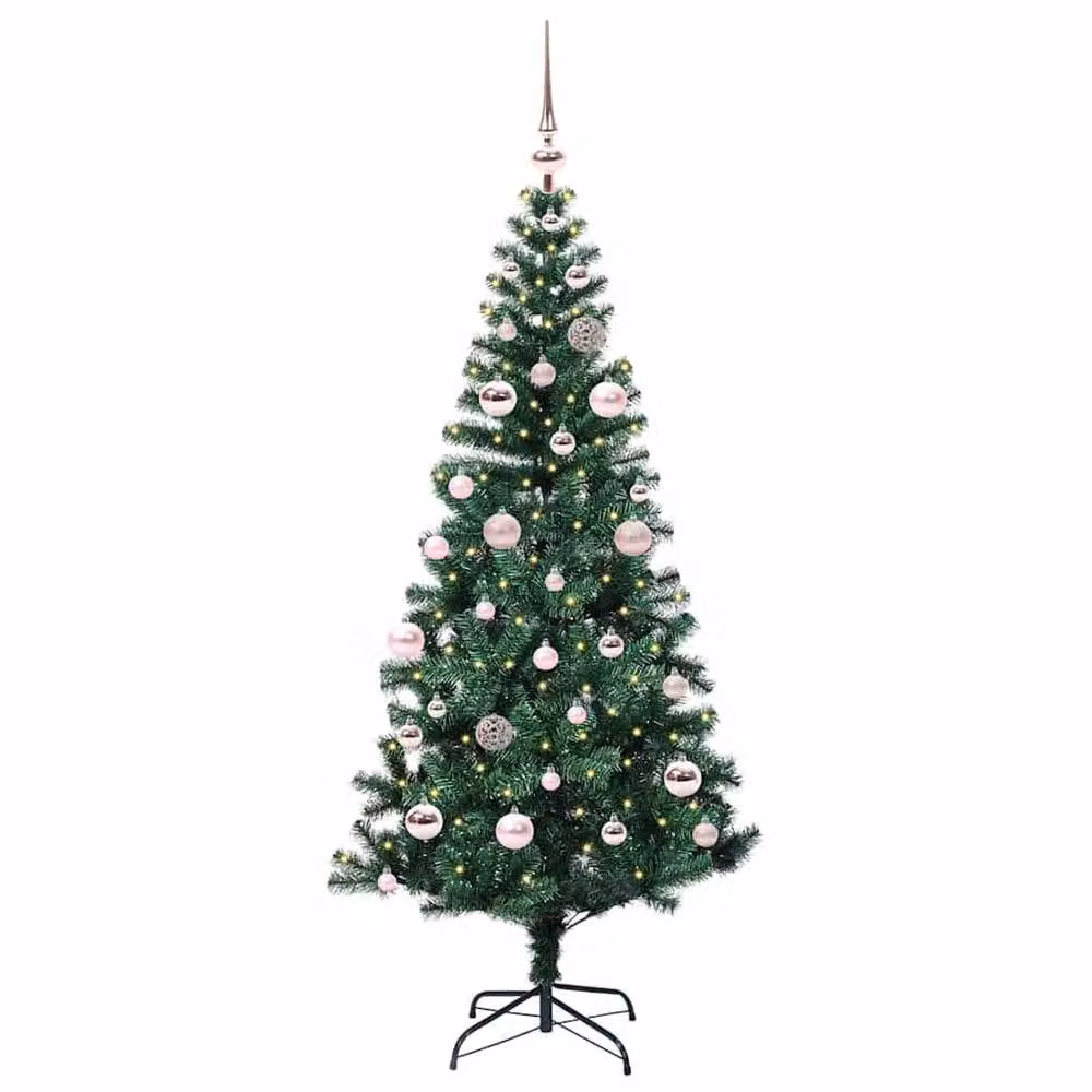 Berkfield Home Pre-lit Artificial Christmas Tree, Green, Height: 150 cm – 2