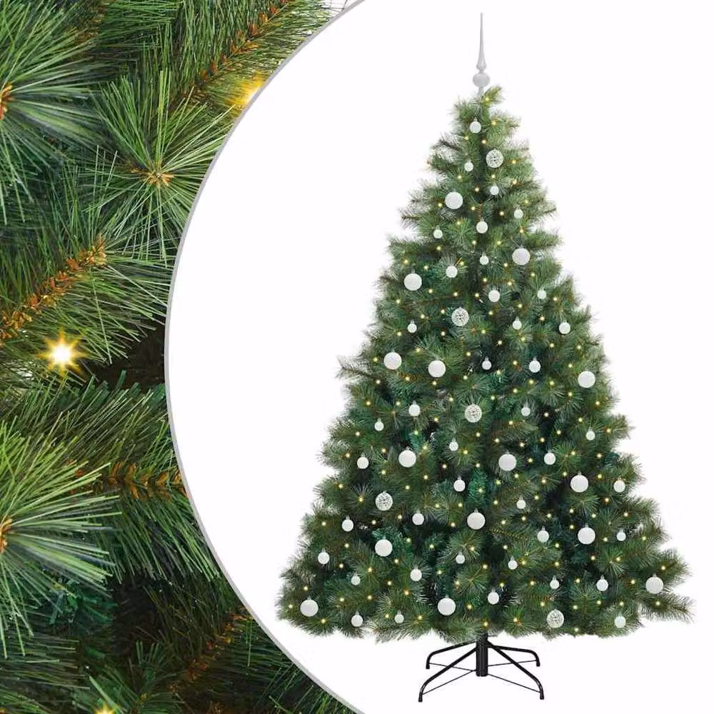 Berkfield Home Artificial Green Christmas Tree with 300 LEDs, Height: 210 cm – 2