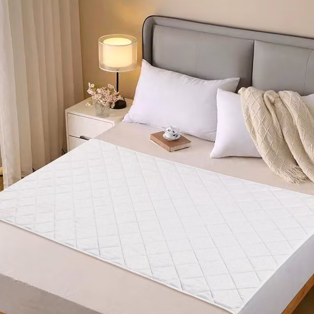 Cotton Passion Pack of 2 Breathable Microfibre Bed Pads with Tuckable Sides, White, W/D/H: 90 x 190 cm