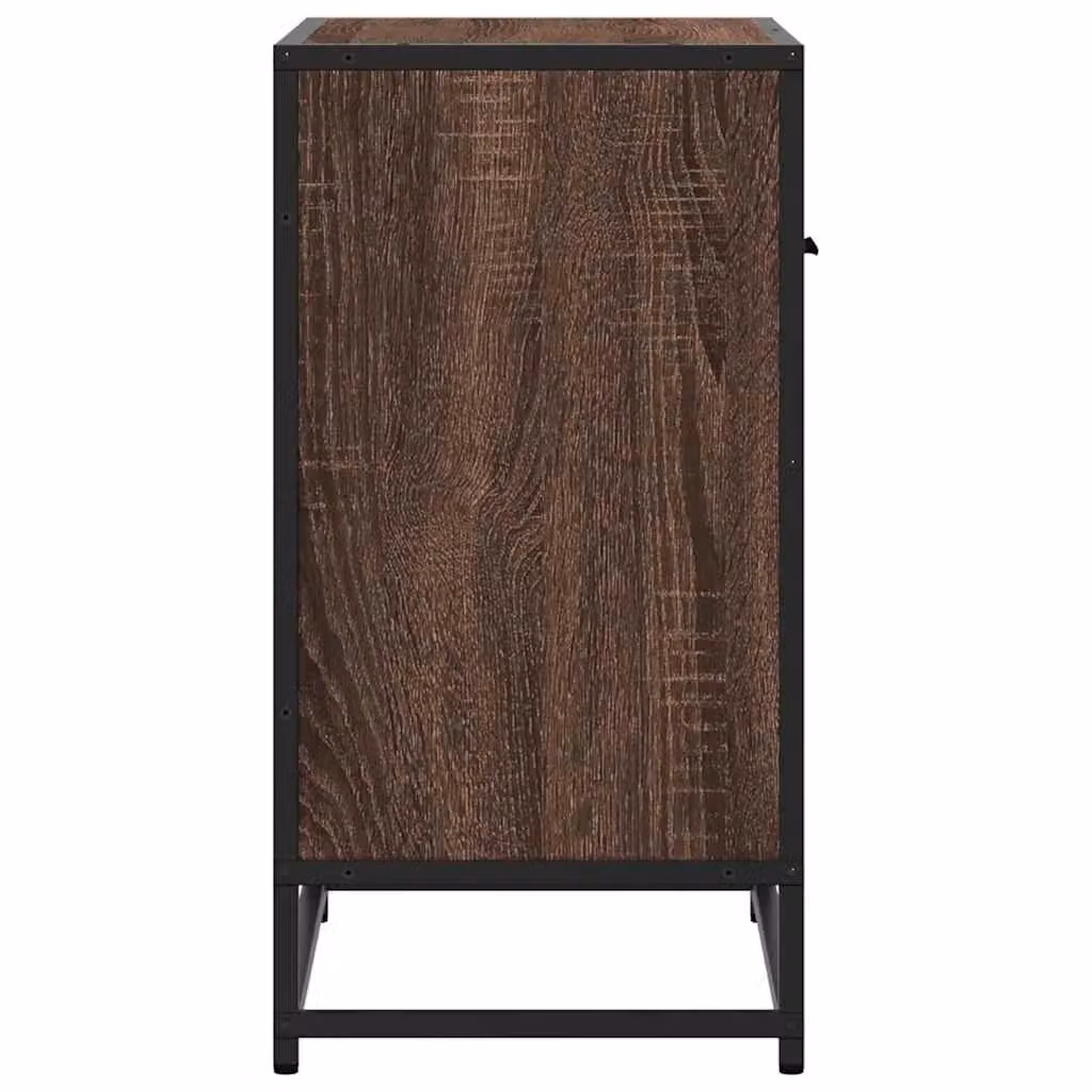 Berkfield Home Bedside Cabinet in Brown Oak, W/D/H: 60 x 31 x 60 cm – 4
