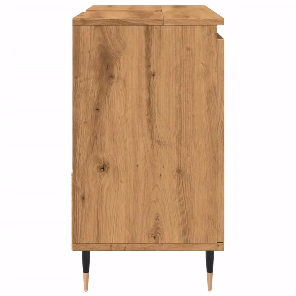 Berkfield Home Artisan Oak Bathroom Cabinet in Brown, W: 65 cm, D: 33 cm, H: 60 cm – 4