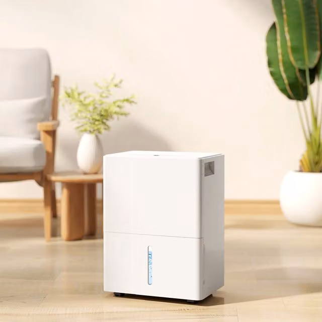 HOMCOM White Dehumidifier with 30L Daily Capacity and Activated Carbon Air Filter