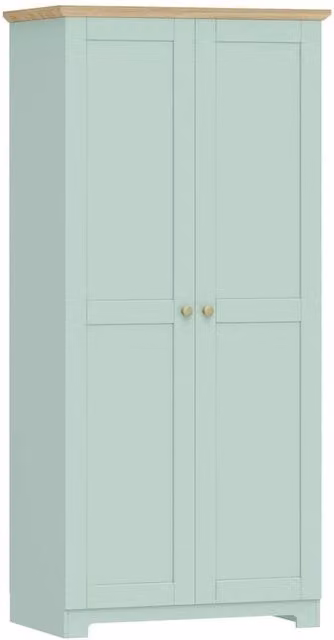 Nordara Wooden Storage Cabinet Cupboard with 4 Shelves in Light Green, W: 70 cm, H: 75 cm