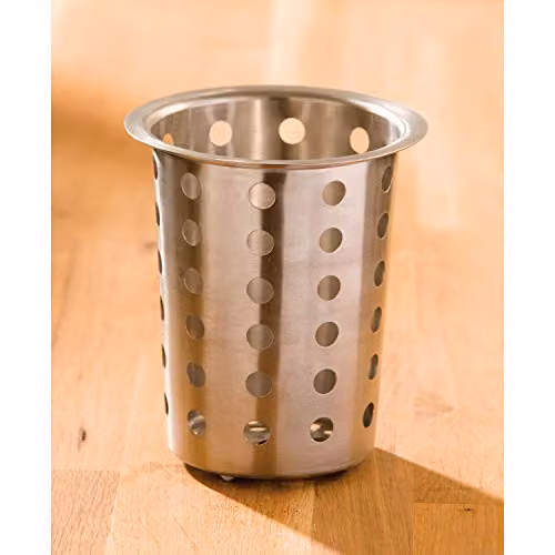 Orsina Brushed Stainless Steel Cutlery Caddy with Compartments, Silver – 2